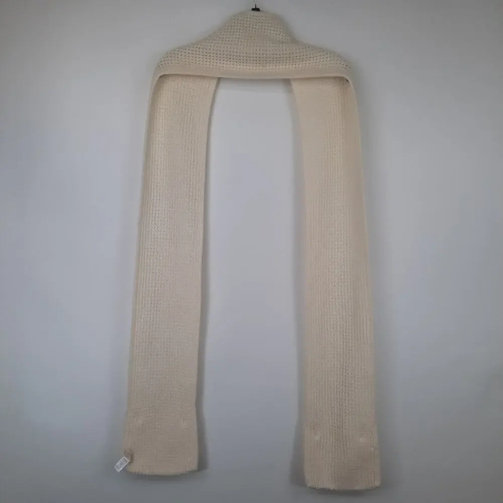 Michael Kors ivory white knit scarf wool blend